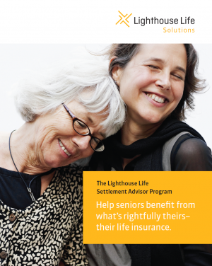 Cover of the Lighthouse Life Settlement Advisor Program brochure